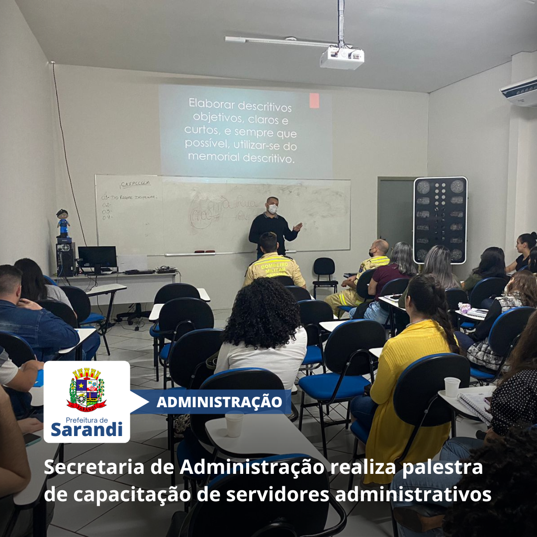 Secretaria de Administração realiza palestra de capacitação de servidores administrativos